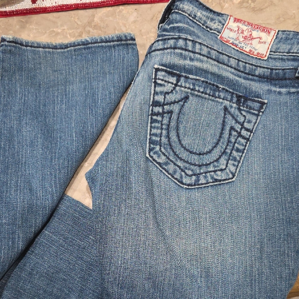 True Religion Women's Classic Blue Boot Cut Jeans